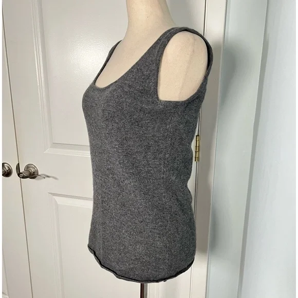 Claudia Nichole 100% cashmere gray tank sweater size S - Picture 8 of 10